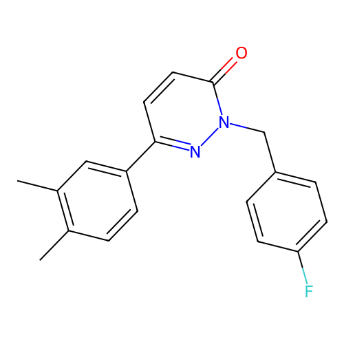 6-(3,4-Dimethylphenyl)-2-[(4-fluorophenyl)methyl]pyridazin-3-one structure