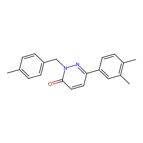 6-(3,4-Dimethylphenyl)-2-[(4-methylphenyl)methyl]pyridazin-3-one structure