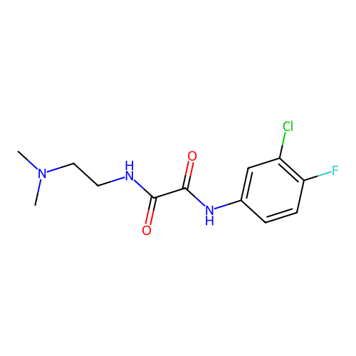 N1-(3-chloro-4-fluorophenyl)-N2-(2-(dimethylamino)ethyl)oxalamide structure