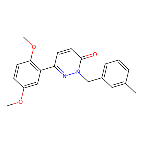 6-(2,5-Dimethoxyphenyl)-2-[(3-methylphenyl)methyl]pyridazin-3-one structure