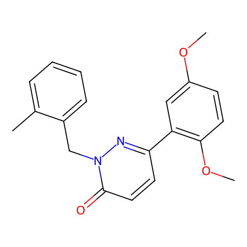 6-(2,5-dimethoxyphenyl)-2-(2-methylbenzyl)pyridazin-3(2H)-one structure