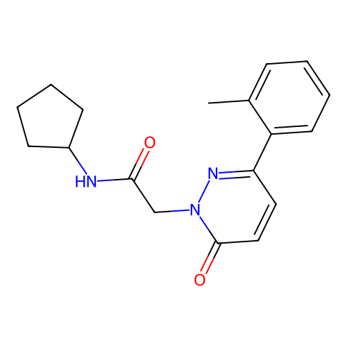 N-cyclopentyl-2-(6-oxo-3-(o-tolyl)pyridazin-1(6H)-yl)acetamide structure
