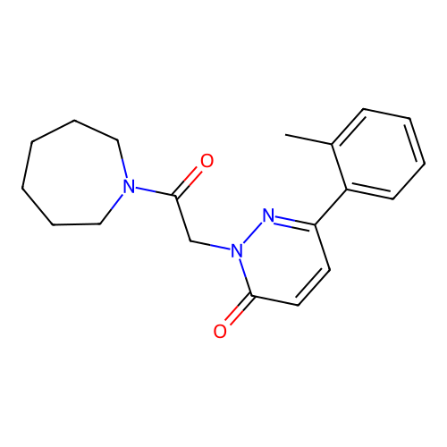 2-[2-(Azepan-1-yl)-2-oxoethyl]-6-(2-methylphenyl)pyridazin-3-one structure