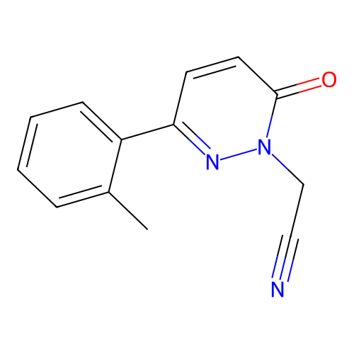 2-(6-oxo-3-(o-tolyl)pyridazin-1(6H)-yl)acetonitrile structure