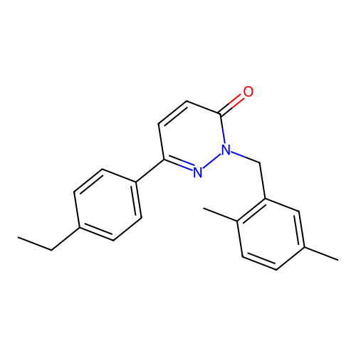 2-(2,5-dimethylbenzyl)-6-(4-ethylphenyl)pyridazin-3(2H)-one structure
