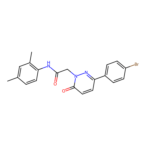2-[3-(4-bromophenyl)-6-oxopyridazin-1-yl]-N-(2,4-dimethylphenyl)acetamide structure