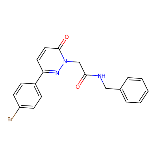 N-benzyl-2-(3-(4-bromophenyl)-6-oxopyridazin-1(6H)-yl)acetamide structure