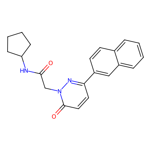 N-cyclopentyl-2-(3-(naphthalen-2-yl)-6-oxopyridazin-1(6H)-yl)acetamide structure