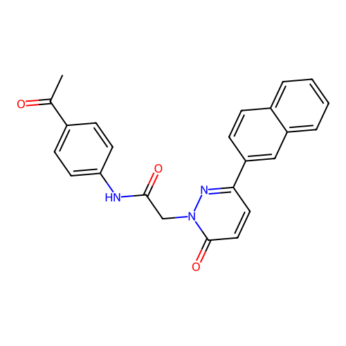 N-(4-acetylphenyl)-2-(3-(naphthalen-2-yl)-6-oxopyridazin-1(6H)-yl)acetamide structure