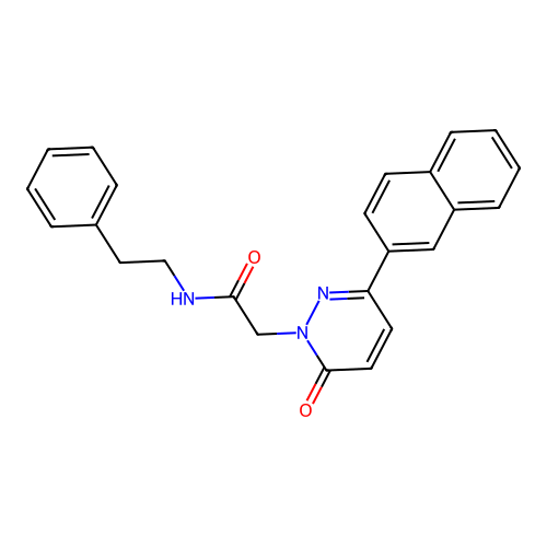 2-(3-(naphthalen-2-yl)-6-oxopyridazin-1(6H)-yl)-N-phenethylacetamide structure
