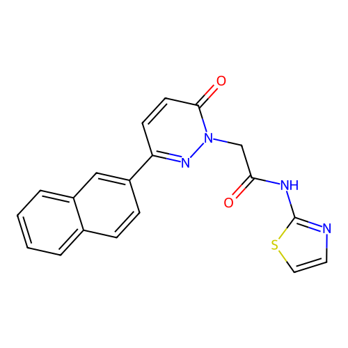 2-[3-(naphthalen-2-yl)-6-oxopyridazin-1(6H)-yl]-N-(1,3-thiazol-2-yl)acetamide structure