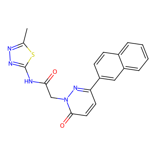 N-(5-methyl-1,3,4-thiadiazol-2-yl)-2-(3-(naphthalen-2-yl)-6-oxopyridazin-1(6H)-yl)acetamide structure