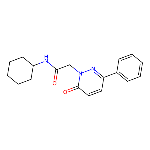 N-cyclohexyl-2-(6-oxo-3-phenylpyridazin-1(6H)-yl)acetamide structure