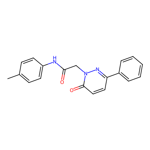 N-(4-methylphenyl)-2-(6-oxo-3-phenylpyridazin-1-yl)acetamide structure