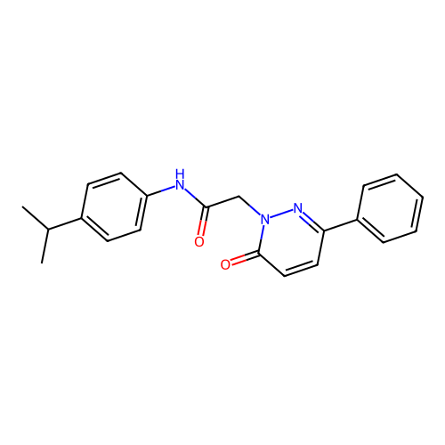 2-(6-oxo-3-phenylpyridazin-1(6H)-yl)-N-[4-(propan-2-yl)phenyl]acetamide structure