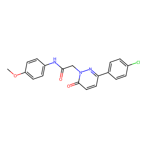 2-(3-(4-chlorophenyl)-6-oxopyridazin-1(6H)-yl)-N-(4-methoxyphenyl)acetamide structure