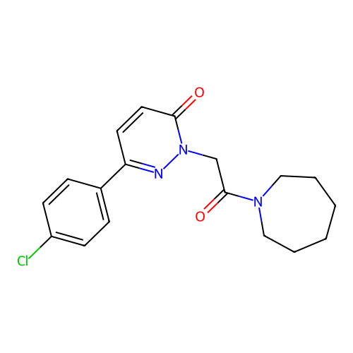 2-(2-(azepan-1-yl)-2-oxoethyl)-6-(4-chlorophenyl)pyridazin-3(2H)-one structure