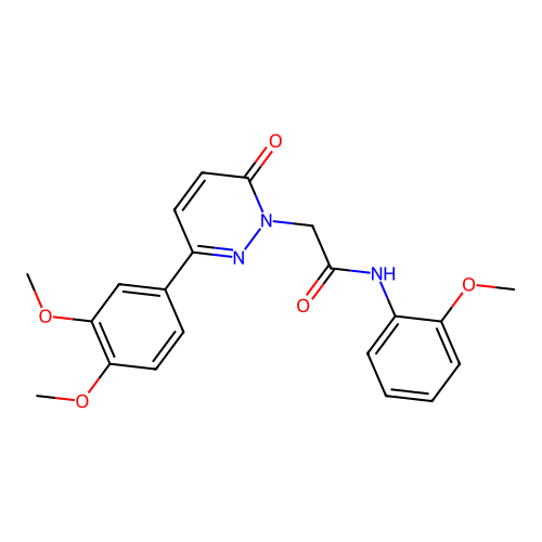 2-(3-(3,4-dimethoxyphenyl)-6-oxopyridazin-1(6H)-yl)-N-(2-methoxyphenyl)acetamide structure