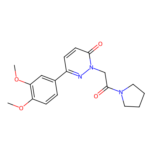 6-(3,4-Dimethoxyphenyl)-2-(2-oxo-2-pyrrolidin-1-ylethyl)pyridazin-3-one structure