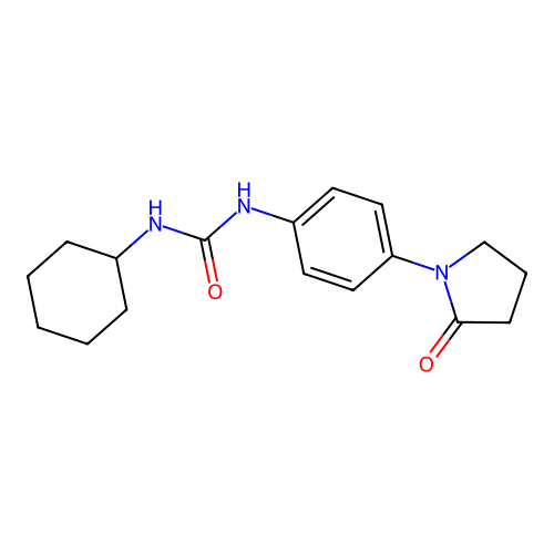 1-Cyclohexyl-3-(4-(2-oxopyrrolidin-1-yl)phenyl)urea structure