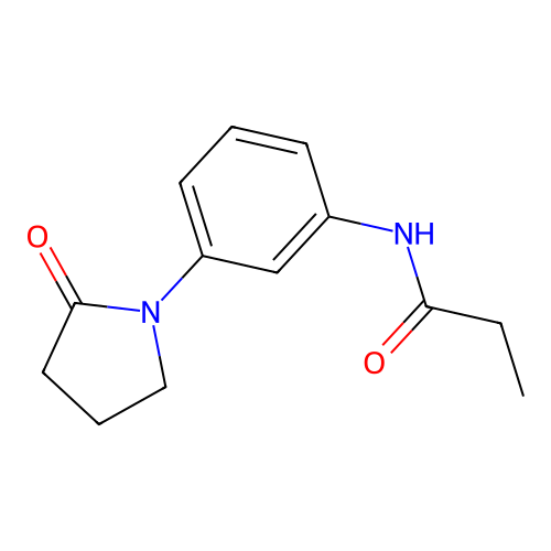 N-[3-(2-oxopyrrolidin-1-yl)phenyl]propanamide structure