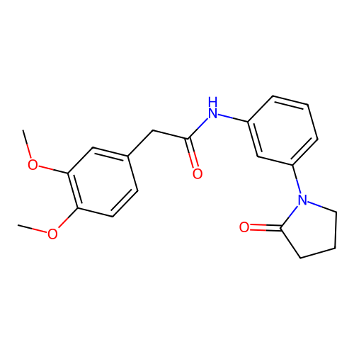 2-(3,4-dimethoxyphenyl)-N-[3-(2-oxopyrrolidin-1-yl)phenyl]acetamide structure