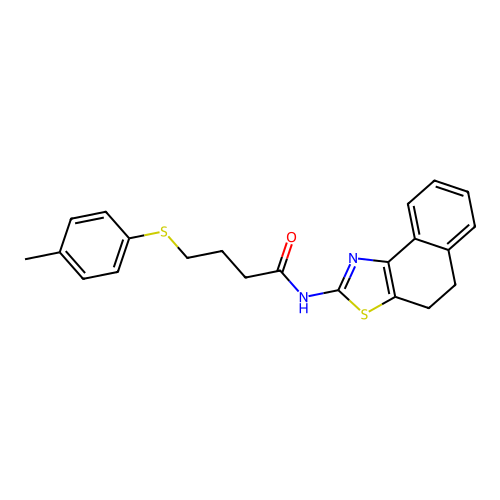 N-(4,5-dihydronaphtho[1,2-d]thiazol-2-yl)-4-(p-tolylthio)butanamide structure