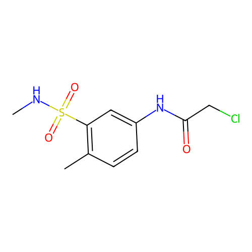 2-chloro-N-[4-methyl-3-(methylsulfamoyl)phenyl]acetamide structure