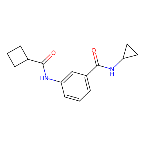 3-[(Cyclobutylcarbonyl)amino]-N-cyclopropylbenzamide structure