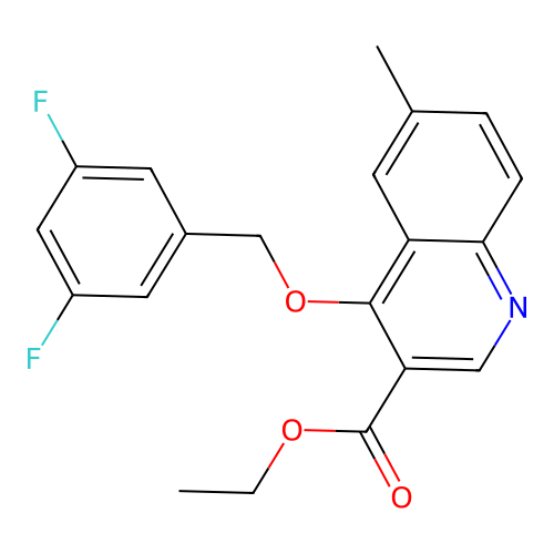Ethyl 4-[(3,5-difluorobenzyl)oxy]-6-methyl-3-quinolinecarboxylate structure