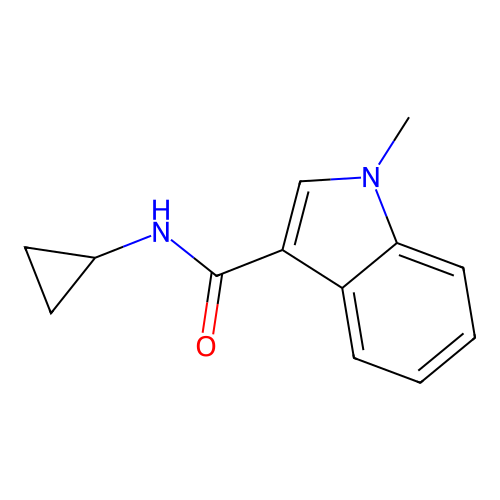 N-cyclopropyl-1-methylindole-3-carboxamide structure