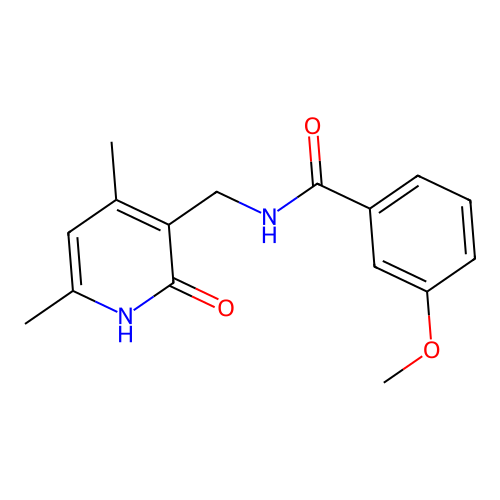 N-[(4,6-dimethyl-2-oxo-1H-pyridin-3-yl)methyl]-3-methoxybenzamide structure