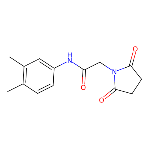 N-(3,4-dimethylphenyl)-2-(2,5-dioxopyrrolidin-1-yl)acetamide structure