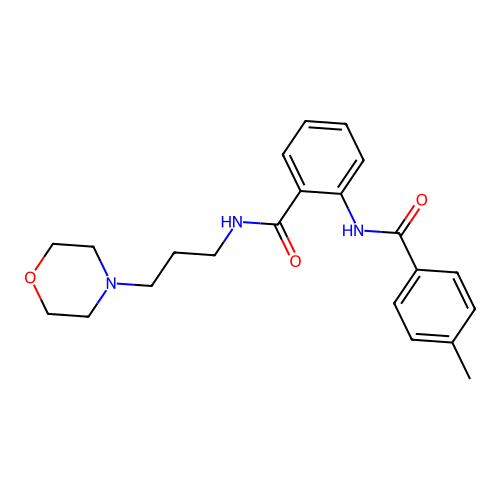 2-[(4-methylbenzoyl)amino]-N-(3-morpholin-4-ylpropyl)benzamide structure