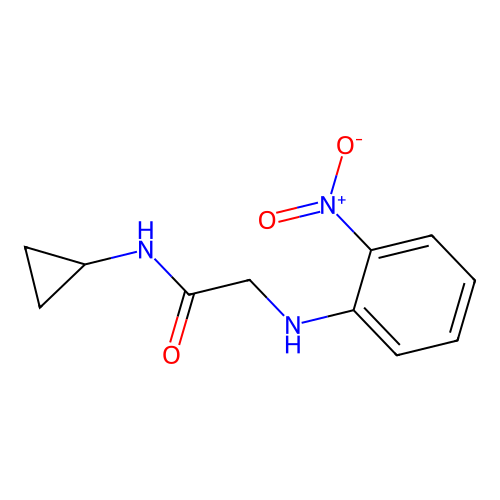 n-Cyclopropyl-2-((2-nitrophenyl)amino)acetamide structure