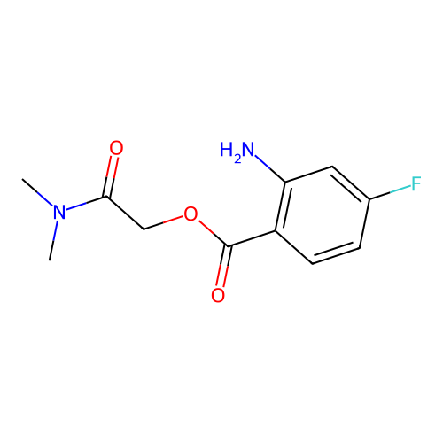 2-(Dimethylamino)-2-oxoethyl 2-amino-4-fluorobenzoate structure