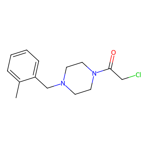 2-Chloro-1-(4-(2-methylbenzyl)piperazin-1-yl)ethan-1-one structure