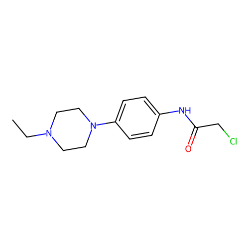 2-chloro-N-[4-(4-ethylpiperazin-1-yl)phenyl]acetamide structure
