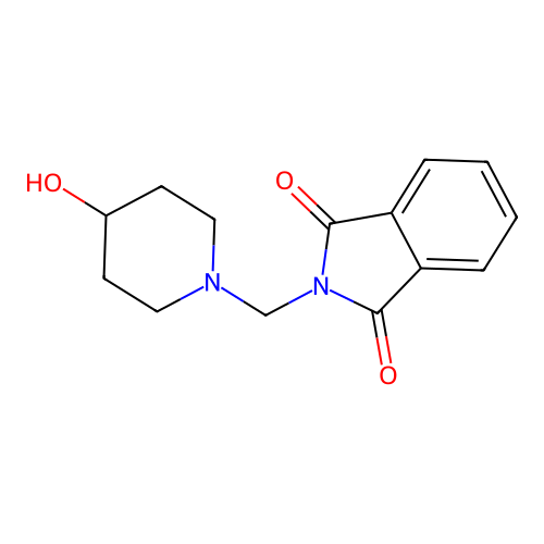 2-((4-Hydroxypiperidin-1-yl)methyl)isoindoline-1,3-dione structure