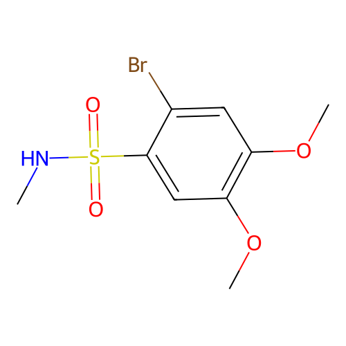 2-bromo-4,5-dimethoxy-N-methylbenzene-1-sulfonamide structure
