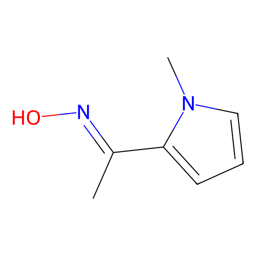 1-(1-methyl-1H-pyrrol-2-yl)ethanoneoxime structure