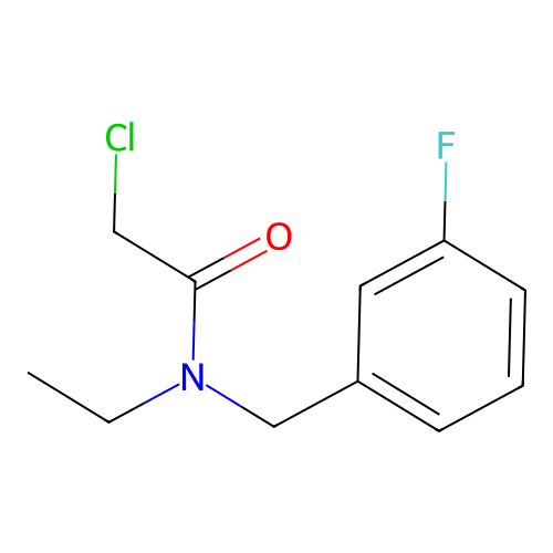 2-chloro-N-ethyl-N-((3-fluorophenyl)methyl)acetamide structure
