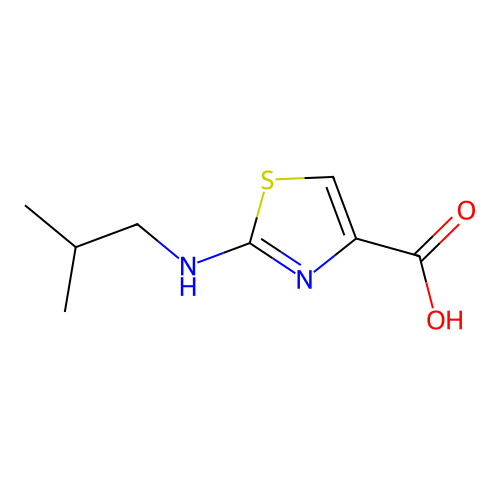 2-(Isobutylamino)-1,3-thiazole-4-carboxylic acid structure