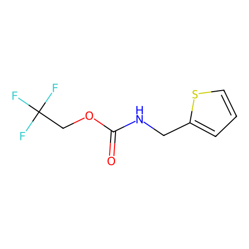 2,2,2-Trifluoroethyl thien-2-ylmethylcarbamate structure