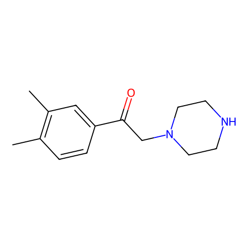 1-(3,4-Dimethylphenyl)-2-piperazin-1-ylethanone structure