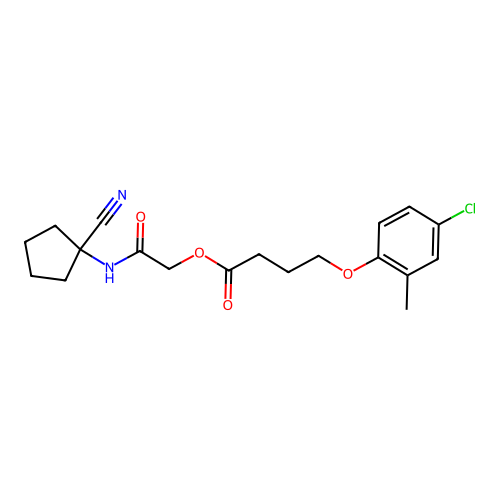 [(1-Cyanocyclopentyl)carbamoyl]methyl 4-(4-chloro-2-methylphenoxy)butanoate structure