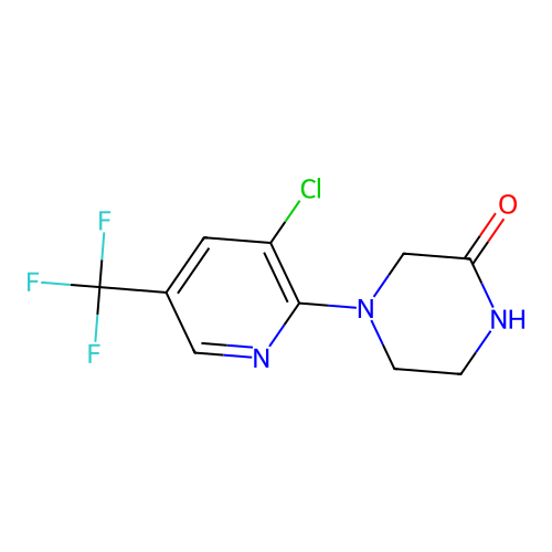 4-(3-Chloro-5-(trifluoromethyl)pyridin-2-yl)piperazin-2-one structure