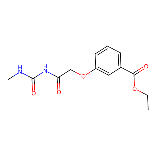 Ethyl 3-{2-[(methylcarbamoyl)amino]-2-oxoethoxy}benzoate structure