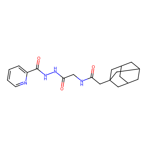 2-Pyridinecarboxylic acid, 2-[2-[(2-tricyclo[3.3.1.13,7]dec-1-ylacetyl)amino]acetyl]hydrazide structure