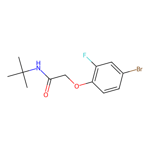 2-(4-bromo-2-fluorophenoxy)-N-tert-butylacetamide structure